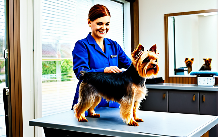 요크셔 테리어 털 빠짐 관리 - Healthy Dog Food Display**

"A visually appealing arrangement of healthy dog food ingredients: cooke...