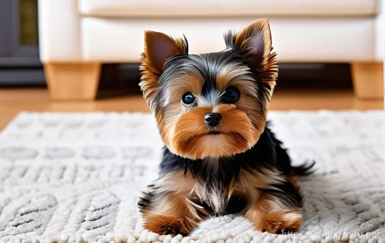 요크셔 테리어 성격 및 행동 - **Prompt 1: Curious Explorer Yorkie**
    "A adorable, fluffy Yorkshire Terrier with bright, sparkli...