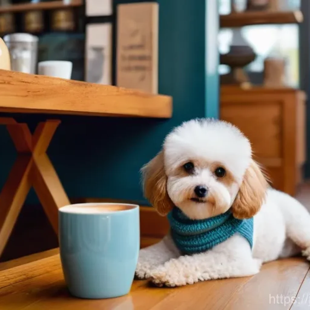 강아지 친화적인 카페 찾기 - **Prompt 1: Cozy Indoor Cafe with a Small Dog**
A heartwarming scene inside a cozy, brightly lit...