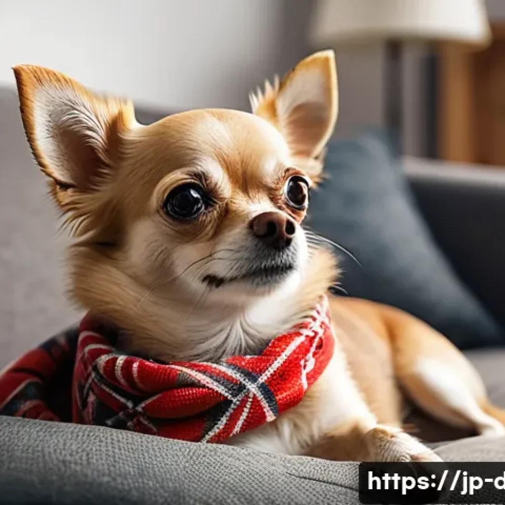 강아지 체중 관리 - **Prompt 1: Cozy Cuddle with a Slightly Plump Chihuahua**
A warm and inviting indoor scene. A fe...